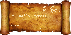 Pelikán Zsanett névjegykártya