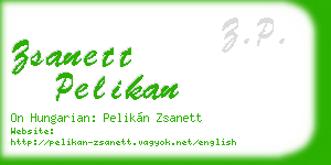 zsanett pelikan business card